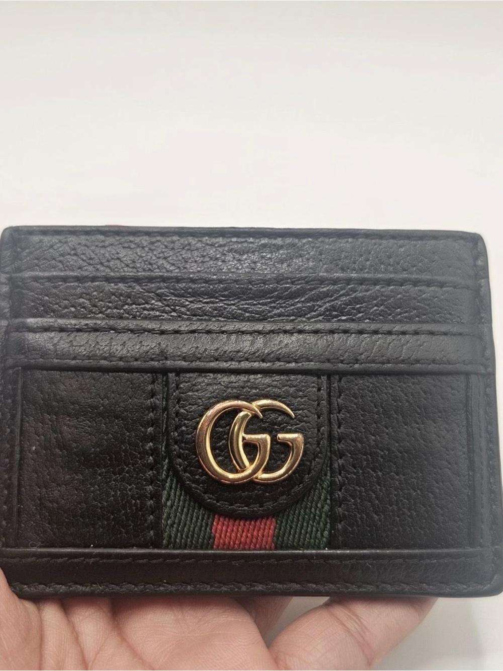 Gucci Black Card Holder Wallet GG Logo with Box and Dust Bag - Picture 2 of 5